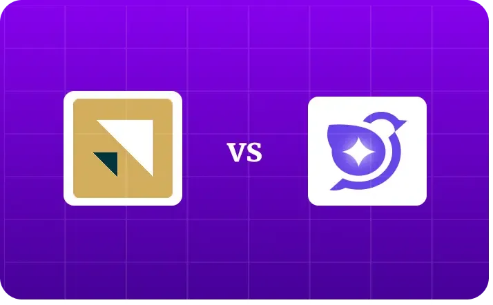 Comparison graphic showing the Zendesk Sell and SparrowCRM logos side by side with “VS” between them on a purple background.